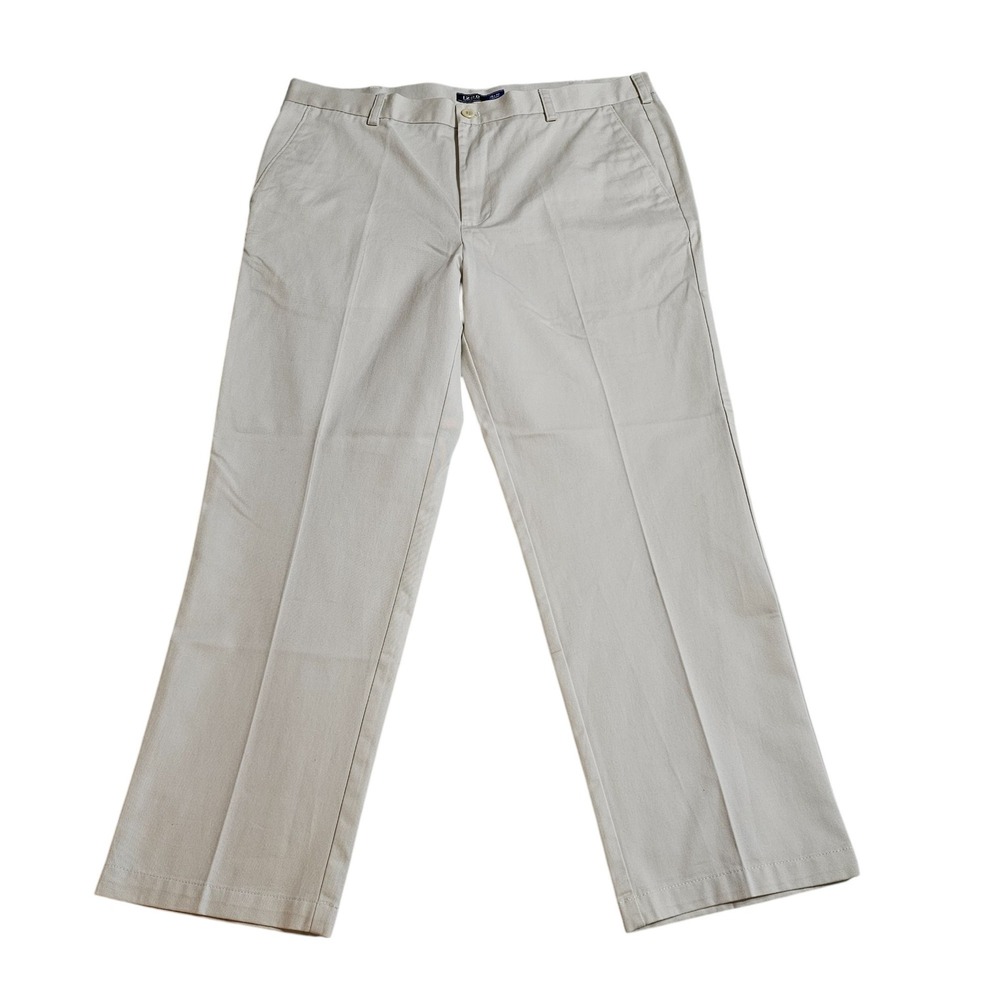 IZOD American Chino Pants Straight‎ Leg Khaki Casual Cotton Mens 38x30
